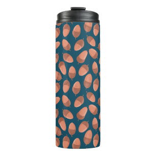 Blaue Acorn-Muster Thermosbecher