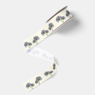 Blaue Agapanthus-Blumen-Hochzeitsgeschenk Ripsband