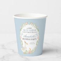 Blaue Alberne Gänse Floral Gingham Birthday Party