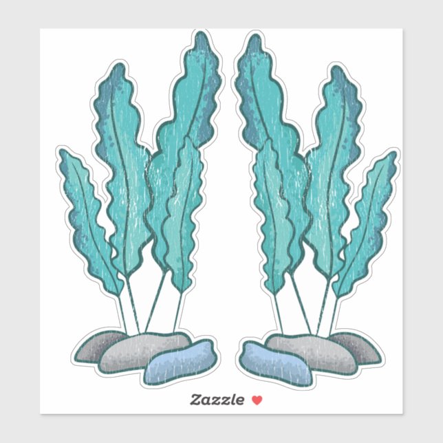 Blaue Algen Thunder_Cove Aufkleber (Blatt)