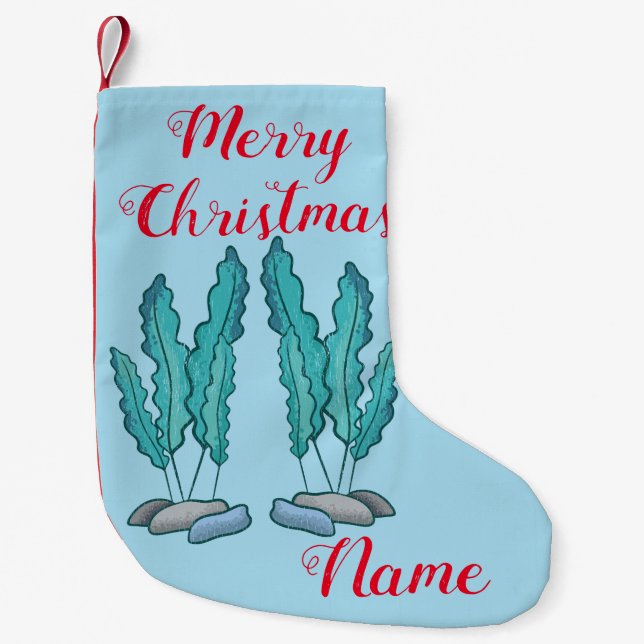 Blaue Algen Thunder_Cove Kleiner Weihnachtsstrumpf (Vorderseite)