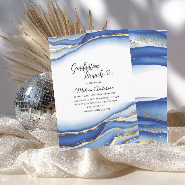 Blaue Alkoholtinte Textur Wasserfarbe  Abschluss b Einladung (Von Creator hochgeladen)
