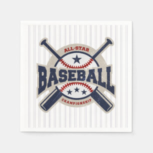 Blaue All-Star-Sport-Baseball-Geburtstagsfeier Serviette