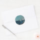 Blaue alte Schalenfarbenbeschaffenheit Runder Aufkleber (Umschlag)