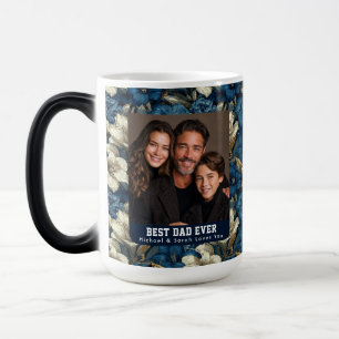 Blaue Amaryllis-Druck-Vater-Geburtstagsgeschenk Verwandlungstasse