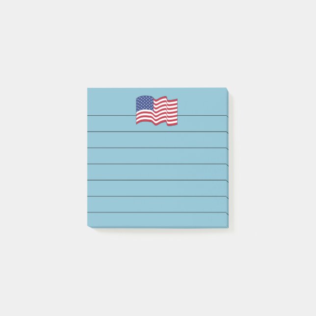 Blaue amerikanische Flagge Post-it-Notiz Geschenk  Post-it Klebezettel (Vorderseite)