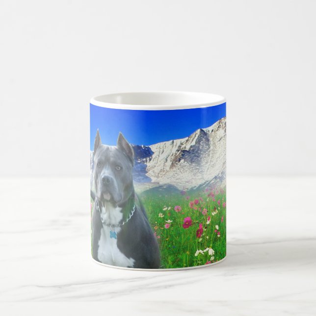 Blaue amerikanische Pitbull Terrier, Spiess-Spitze Kaffeetasse (Mittel)