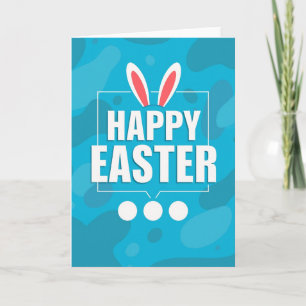 Blaue Amoeba Frohe Ostern Karte