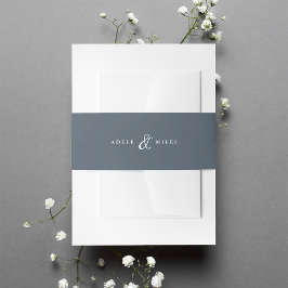 Blaue Ampersand Personalisierte Hochzeit Einladungsbanderole