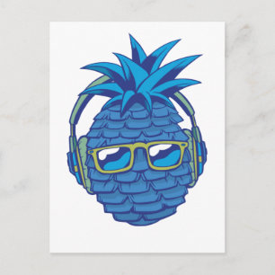 Blaue Ananas Postkarte