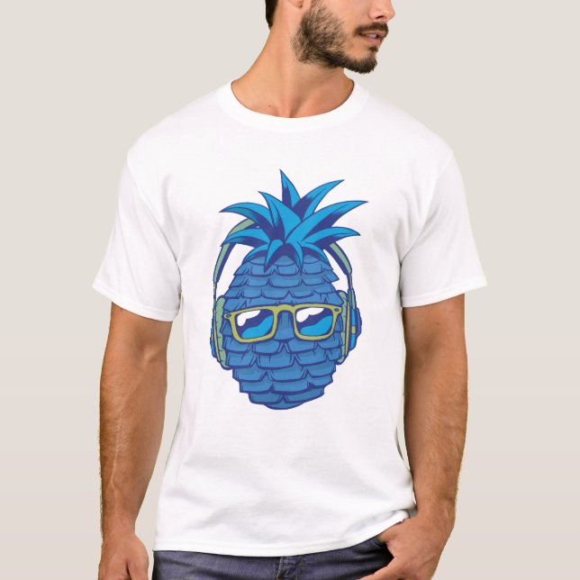 Blaue Ananas T-Shirt (Vorderseite)