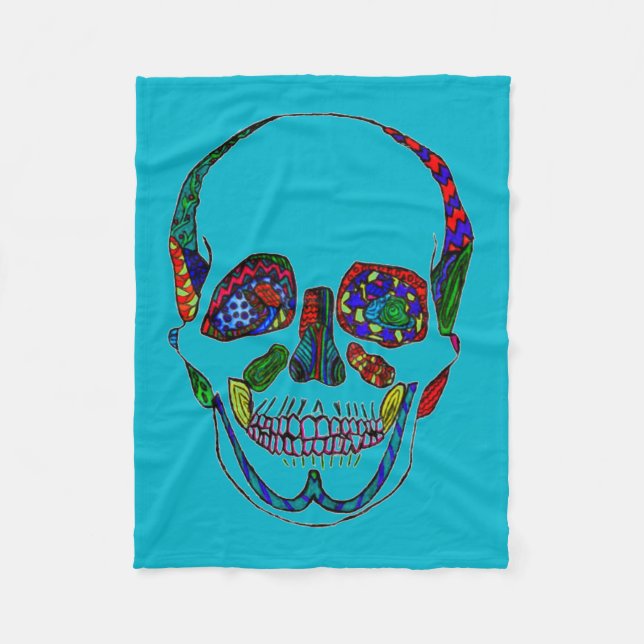 Blaue anatomische fleecedecke (Vorderseite)