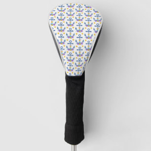 Blaue Anchor Lila Seashells Gelber Seestern Golf Headcover
