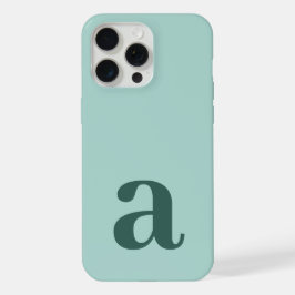 Blaue Anfangsbuchstaben-Monogramm Minimal Einfarbi iPhone 15 Pro Max Hülle