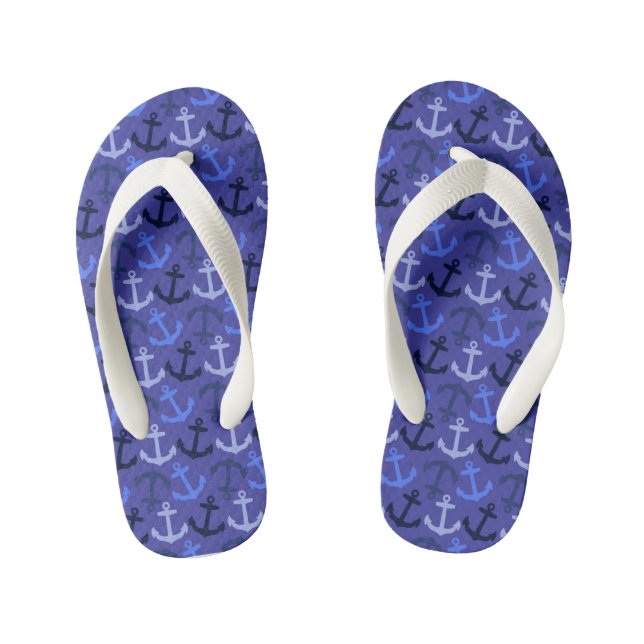 Blaue Anker, Wasserkinder-Flip Flops Kinderbadesandalen (Fußbett)