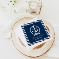 Blaue Ankerhochzeit der Nautik
