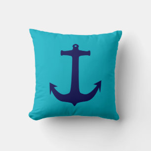 Blaue Ankerkissen und Blaue Navy Kissen