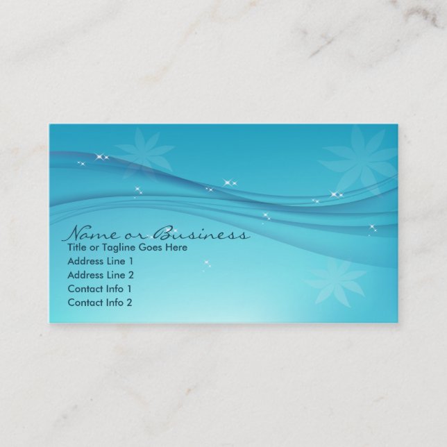 blaue Anmut Visitenkarte (Vorderseite)