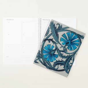 Blaue antike Blumenkunst rustikale Fliesendekorati Planer