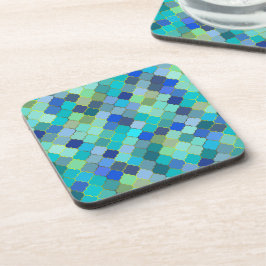 Blaue Aqua-Marokkanische Mosaik Getränkeuntersetzer