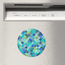 Blaue Aqua-Marokkanische Mosaik Magnet