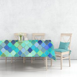 Blaue Aqua-Marokkanische Mosaik Tischdecke