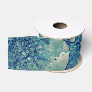 Blaue Aquamarin grüne Marmorstruktur Ripsband