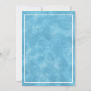 Blaue Aquarell-Baby-Shower-Rechteckvorlage  Einladung