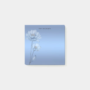 Blaue Aquarell-Blumen Post-it-Notizen Post-it Klebezettel