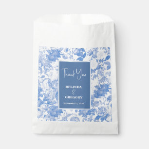 Blaue Aquarell-Botanische Blumen Hochzeit Geschenktütchen