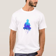Blaue Aquarell Buddha-Malerei