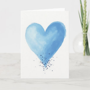 Blaue Aquarell-Hertz-Karte Karte