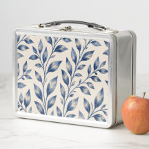 Blaue Aquarell-Laub-Lunchbox