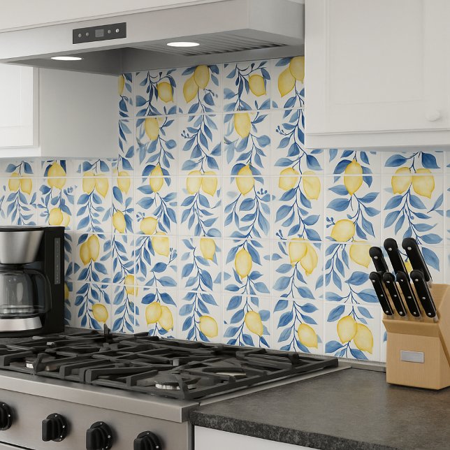 Blaue Aquarell-Limonette Fliese (Von Creator hochgeladen)