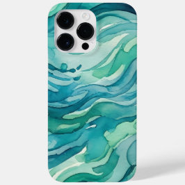 Blaue Aquarell-Ozeanwellen Case-Mate iPhone 14 Pro Max Hülle