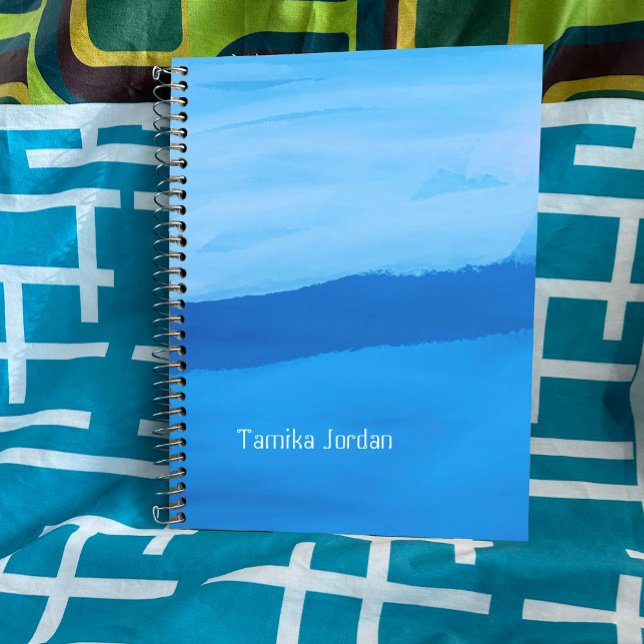 Blaue Aquarell-Tranquilität Notizbuch (Von Creator hochgeladen)