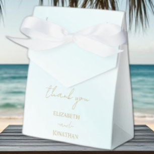 Blaue Aquarell-Wellen-Hochzeit Geschenkschachtel