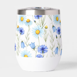 Blaue Aquarell-Wildblume