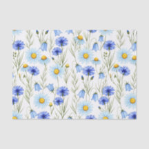 Blaue Aquarell-Wildblume