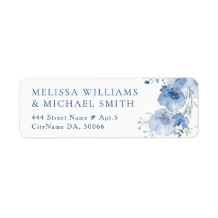 Blaue Aquarellblume Hochzeit