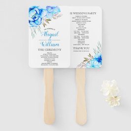 Blaue Aquarellfarben Blume Blumenzwiebelprogramm Fächer