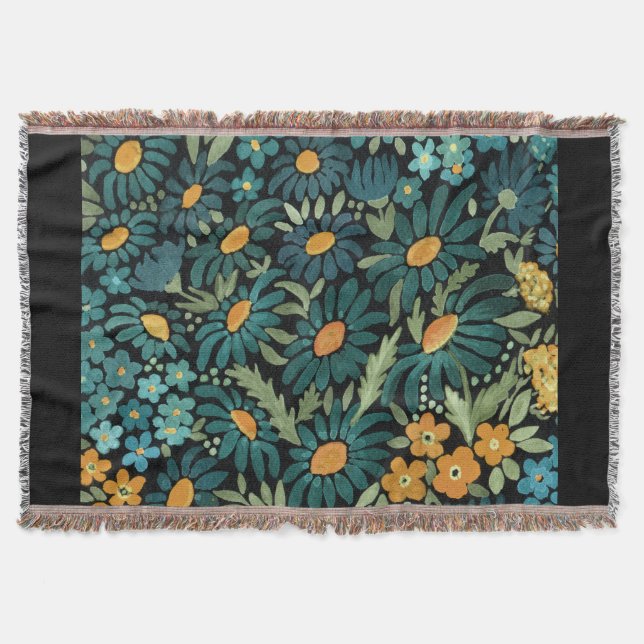 Blaue Aquarellfarben Decke (Vorderseite)