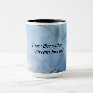 Blaue Aquarellfarben Illusion Tasse