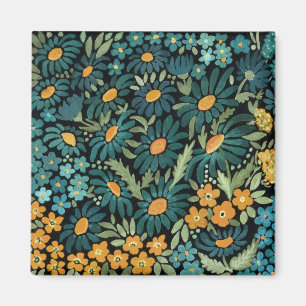 Blaue Aquarellgänseblümchen Magnet