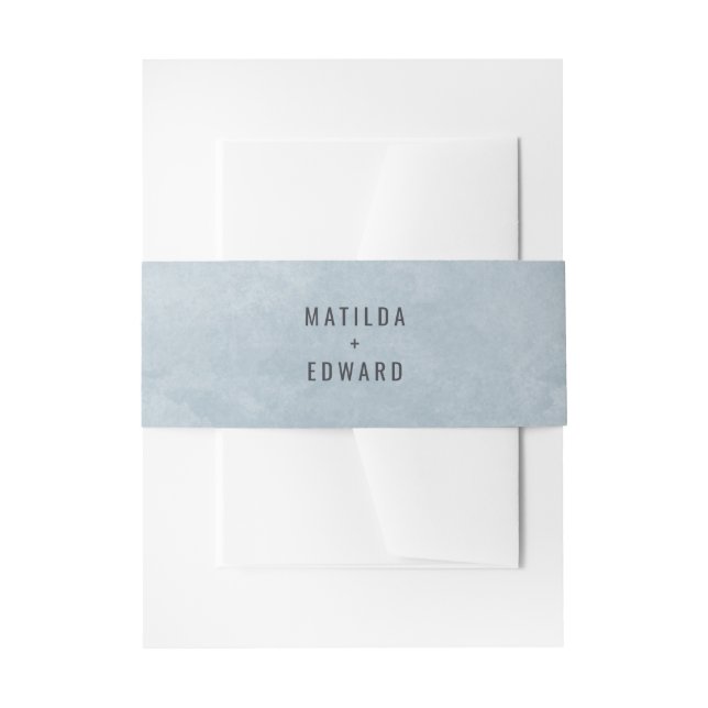 Blaue Aquarellmappe Einladungsbanderole (Vorderseite Beispiel)