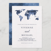 Blaue Aquarellmappe | Hochzeit