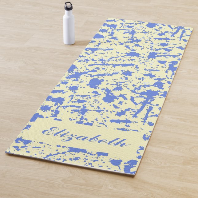 Blaue Aquarellmatte für Spritzer Yogamatte (Beispiel)