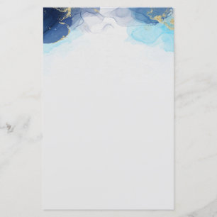 Blaue Aquarellmor Letterhead