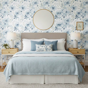 Blaue Aquarellmuster Tapete