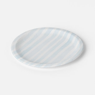 Blaue Aquarellstreifen Pappteller